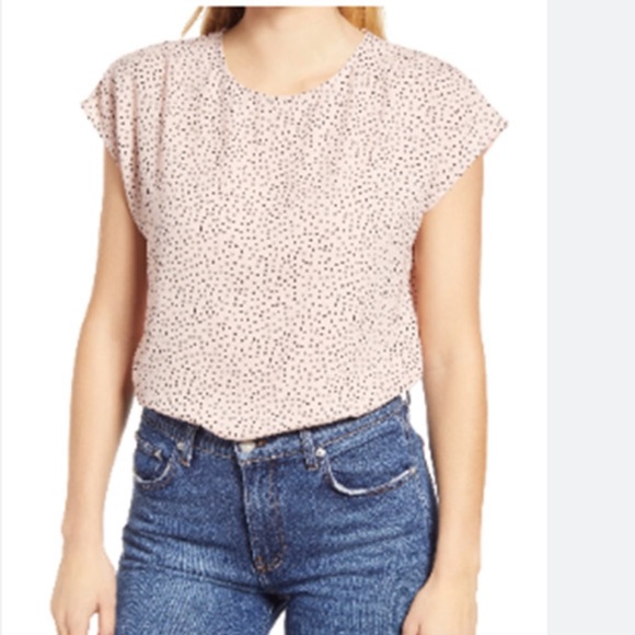 Halogen Pink Smoke Dot Print Blouse - Picture 7 of 7